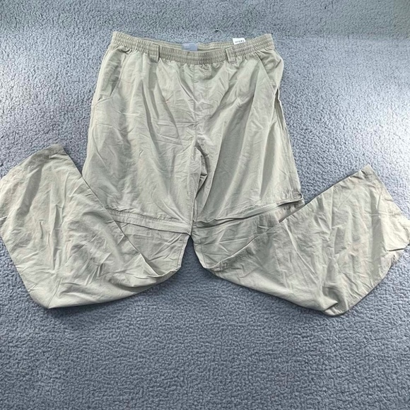 Columbia PFG Pants Mens Large Tan Convertible Outdoors Fishing Hiking Lined - Picture 5 of 14
